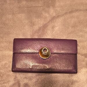 Gucci Eclipse Leather Long Wallet,  Purple